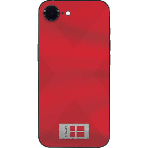 Denmark Soccer Flag iPhone 16e Skin